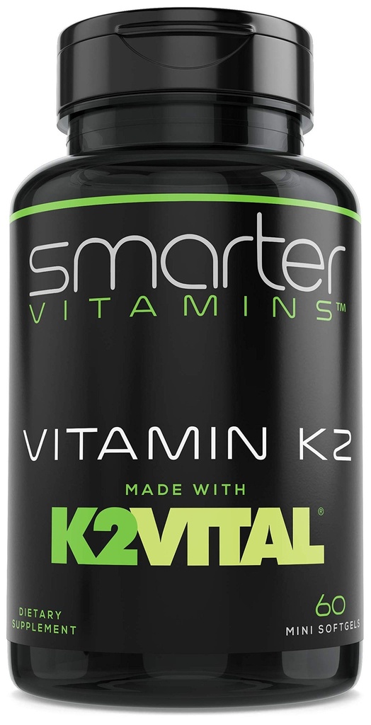 Pametnejši vitamin K2 MK7 100mcg, izdelan iz K2VITAL in Kale, 60 tekočih softgel