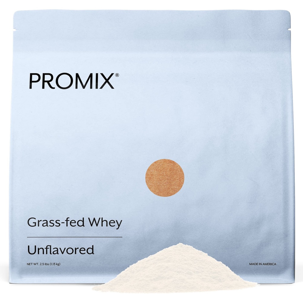 ProMix Nutrition Whey Protein Powder, Unflavored - Grass-Fed - ‐Post Workout Fitness & Nutrition Shakes, Smoothies, Pečenje in kuhanje Recepti - Gluten-free & Keto-Prijateljski - 2.5 Pound (paket z 1)