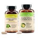 NaravaWise Zelena kava fižol 800mg in Garcinia Cambogia 180 Kapsule Podpora za telesne cilje