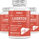 NuBest LiverTox - Premium LiverHealth Formula - Jetrna čistila, Detox in popravila - z mlekom Thistle, Choline, Beet, Kurkurja, Artichoke & Dandelion - 3 Pack 