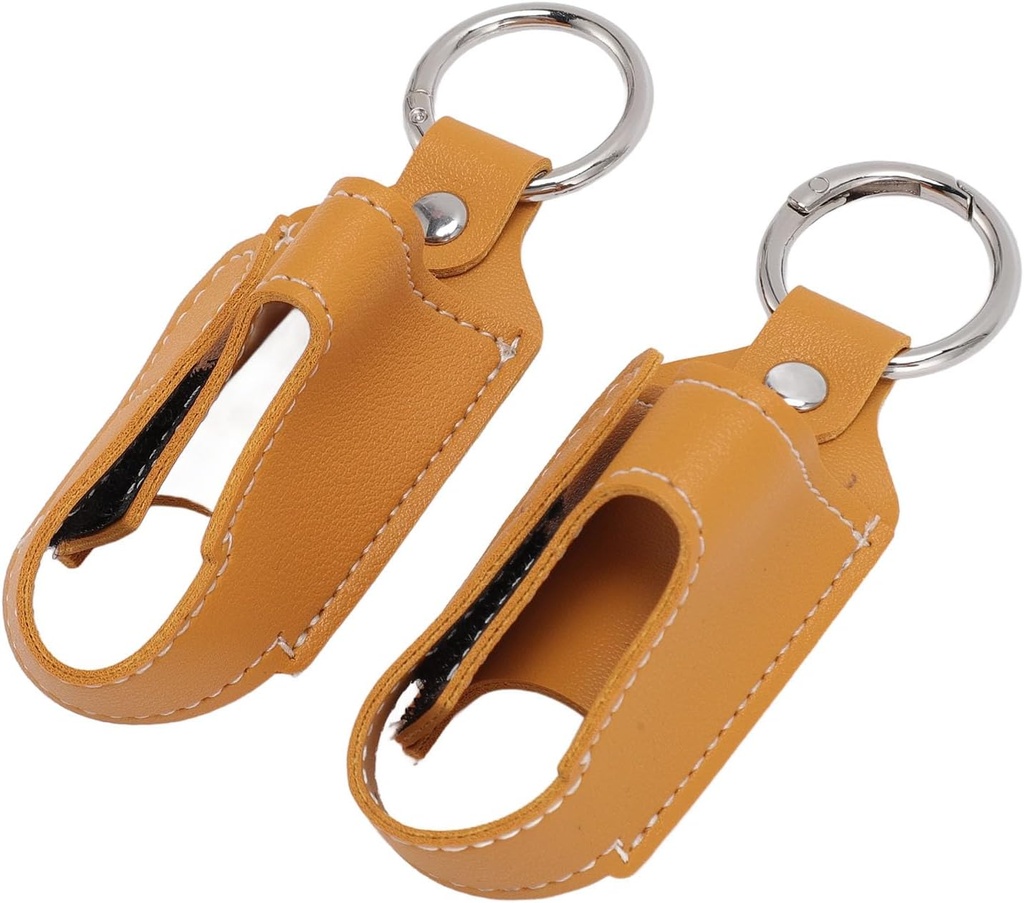 Generični Astma Inhaler imetnik, Inhaler Case Inhaler Nosilec Clasp zaprtje varnostni karabinec Clip 2pcs Prenosni PU Usnje Inhaler zaščitni imetnik (Turmer)