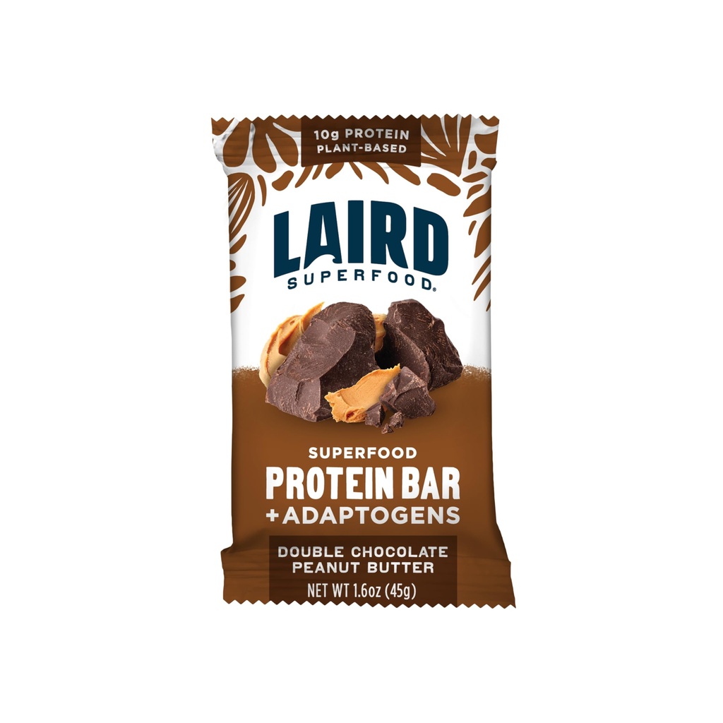 Laird Superfood Funkcionalne proteinske čokoladice, Beljakovinska čokolada, vendar bolje s pravimi sestavinami, Funkcionalne gobe 10g Rastlinske beljakovine, 6g Fiber, dvojno čokoladno arašidovo maslo, 10 število (paka po 1)