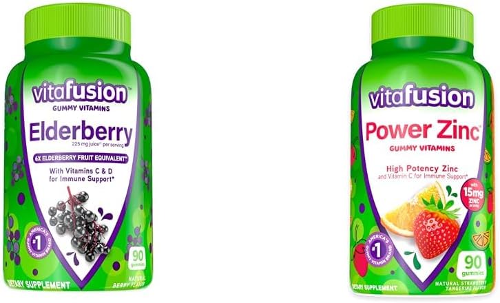 Vitafusion Elderberry & cink Gummy Vitamini Imunska podpora, 90ct