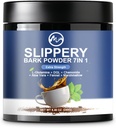 Slippery Elm, Organic Slippery Elm Bark Powder z L-glutamin, DGL, Kamilica, Aloe Vera, Fennel, Marshmallow, Naravna zelišča za pomirjujoče grlo in prebavne podpore, 40 Servisi