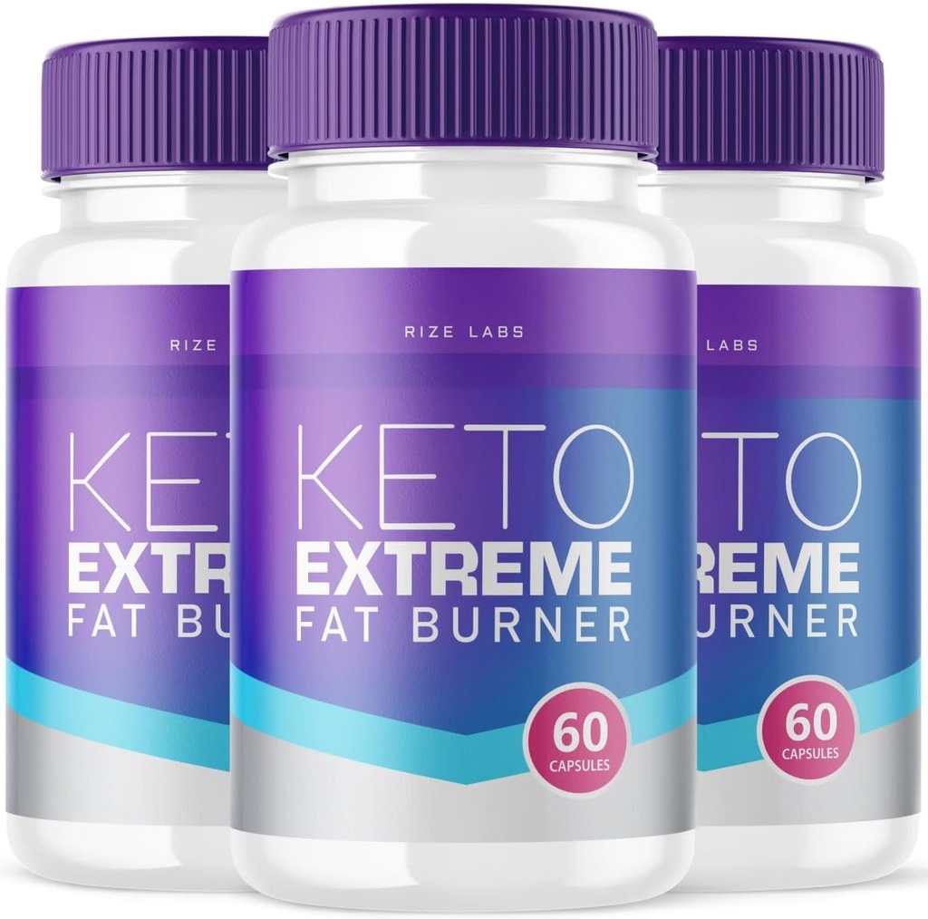 Rize laboratoriji Keto Extreme kapsule, Keto Extreme Fat Burner Supplement, Keto Extreme za skupno zdravje telesa, Keto Extreme Največja jakost Formula (180 Kapsule) (Pack po 3)