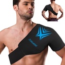 Rana Ledeni paket Rotator Cuff Hladna terapija Fleksibilna Repable Gel Hladni paket Kompresijski ovoj za poškodbe bolečine Relief & Tendonitis, Recovery Po operaciji ramen, Oteklina(črna)