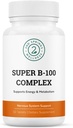Super B-100 Complex - Visoka jakost B Vitamin kompleks z B-6, B-12, Folat, Niacin, Biotin, Choline, Inositol in PABA za energijo, presnovo, podporo za možgane in živce