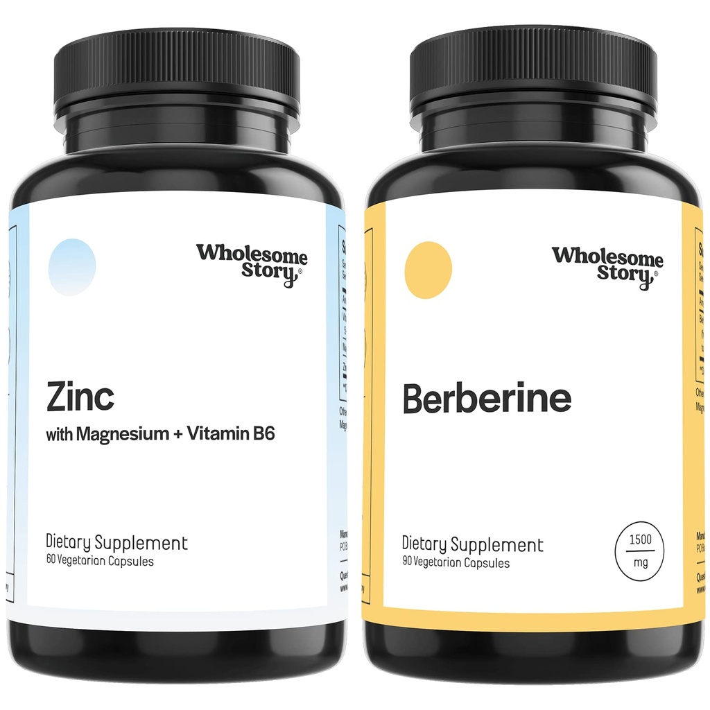 3-v-1 Cinkov pikolinat Magnezij Glicinat Dodatki z vitaminom B6 + Berberine 1500mg HCl dodatek 