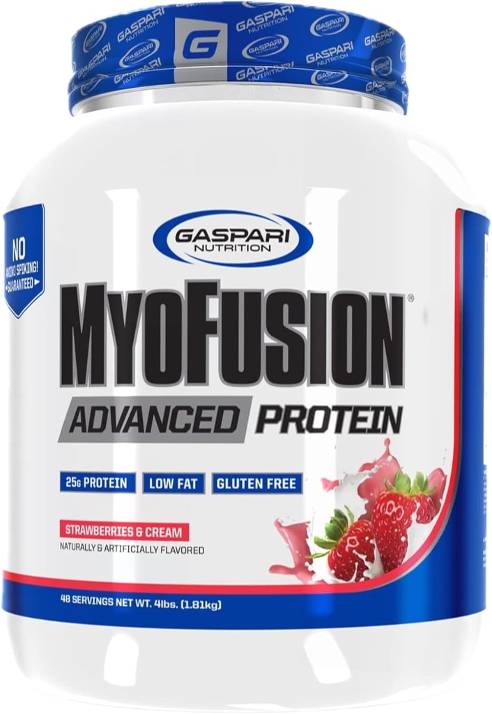 Gaspari Nutrition Myofusion Advanced Protein Powder, Jagode in smetana, 4,59 funt