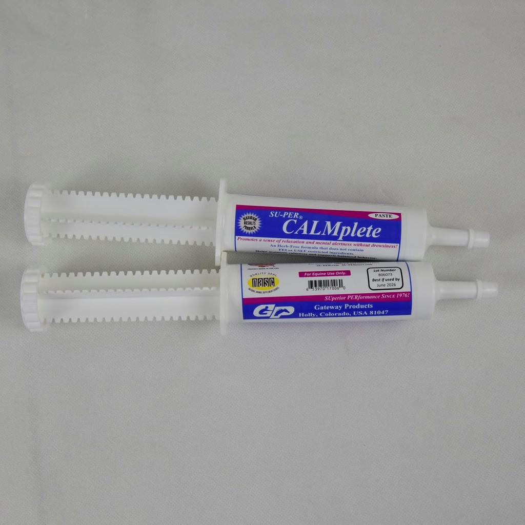 SU-PER CALMPLTE konji mirnejši prilepi - pomaga ohraniti umirjenost in uravnoteženo vedenje - Umirjanje paste za konje - 80CC, (2 paket)