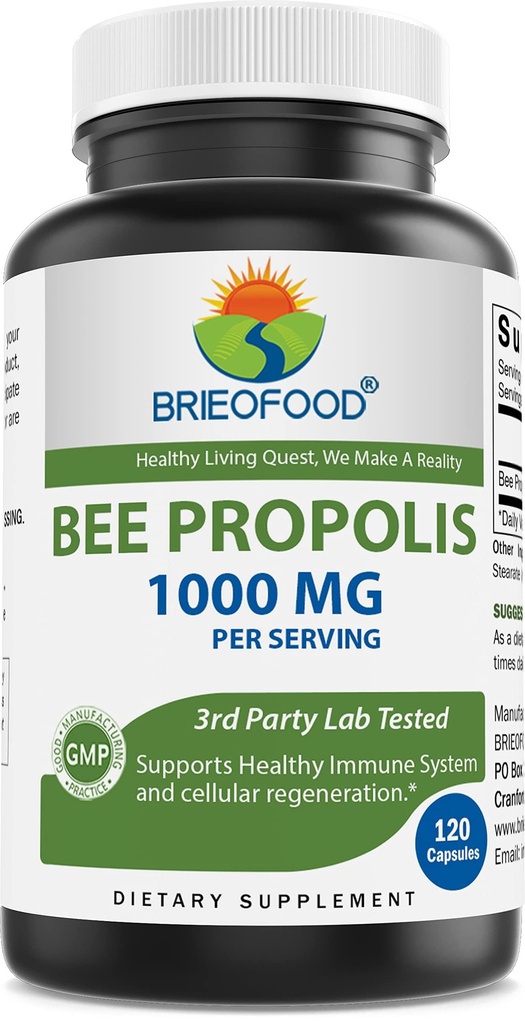 Brieofood Bee Propolis 1000 mg na odmerek - 120 kapsul