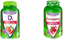 Vitafusion Extra Strength Vitamin D3 Gummy Jagoda z okusom kosti in imunske podpore (120 Count) + Cranberry Gummies za ženske v urinu zdravstveno podporo (60 Count)