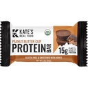 Kate’s Real Food Organic Protein Bars – (Peanut Butter Cup, 2.2 oz, Pack po 12) – Rastlinske proteinske čokoladice - Gluten brez glutena, soje, brez GSO, cela zrna in vse naravne