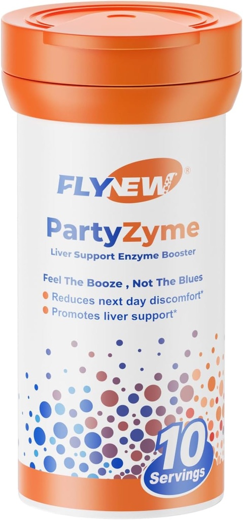 PartyZyme za post-celebration wellness, trezen up tablete, boljše jutro, zabava pametna podpora, podpora jetra, naravni encim booster Made in USA, NADH, DHM, L-Theanine, VITAMIN C, 10 tablet, GMP