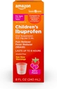 Peroralna suspenzija Ibuprofena pri otrocih, 100 mg na 5 ml, Reliever bolečine in reduktor zvišane telesne temperature, Berry Flavor, za boleče grlo, lajšanje glavobola in več, 8 fl oz (Pack po 1)