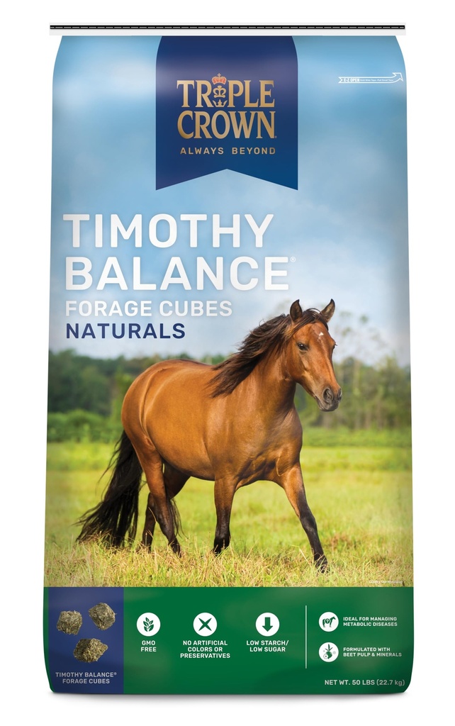 Trojna krona Timothy Kocke Balansing konj dodatek, Timothy Hay Beet Pulp za konje, Nizki sladkor konj krme, Laminitis podpora, 50 funtov