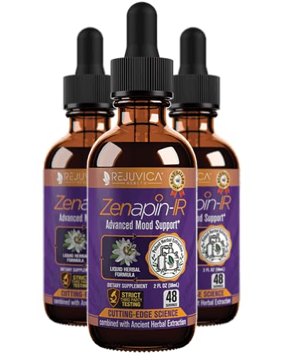 Rejuvica Zdravje Zenapin IR - Napredna podpora razpoloženju - Kava Kava, Ashwagandha, Pasijonka, Kamilica, B-Vitamini in več