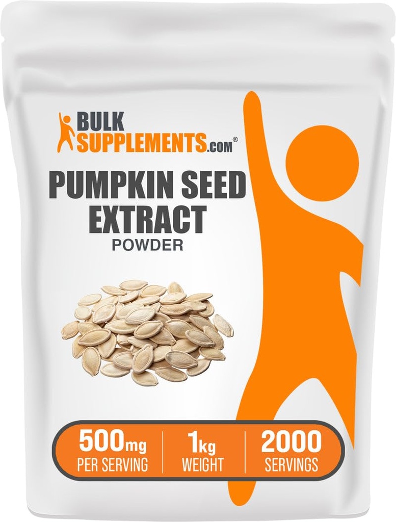 BulkSupplements.com Bučna semena ekstrakt v prahu - Bučna semena dodatek, zeliščni dodatek - Vegan & Gluten brezplačno, 500mg na serviranje, 1kg (2,2 lbs) (Pack of 1)