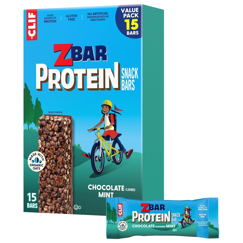 Zbar Proteini - čokoladna metina - čokoladni prigrizki - izdelani z organskimi ovesi - Non-GMO - 5g proteini - Beljakovine brez glutena (15 paketov)