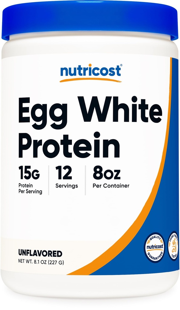 Nutricost Jajčne bele beljakovine v prahu 8oz (nearomatiziran) - brez glutena, brez glutena