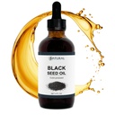 Zaturalno olje črnega semena Nigella Sativa Cold Prebava kuminskega olja, koža, možgani, imunski, sklepi in več (4 Fl Oz)