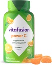 Vitafusion Power C Gummy Imune Support* z vitaminom C, okusno pomarančno aromo, 63ct (21 Day Supply)