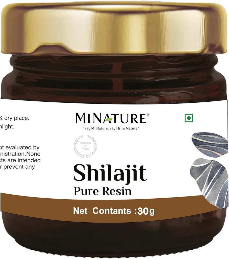 minature Pure Shilajit Resin | Naturally sourced Shilajit | 30 g (1.05 fl oz) | Contains Spoon | Over 80 Minerals, Amino Acids | Natural Source of Fulvic Acid