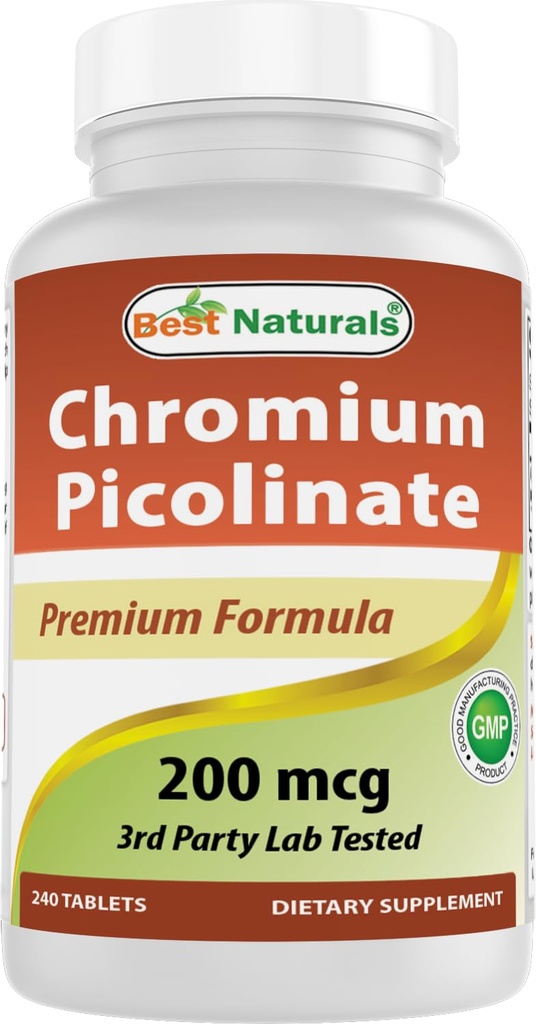 Best Natural Chromium Pikolinat tableta, 200 mcg, 240 Število