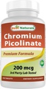 Best Natural Chromium Pikolinat tableta, 200 mcg, 240 Število