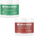 Amla Powder & Green Tea Superfood dodatek z indijskih kosmulje & Hibiscus, Organic, Vegan, 30 Servinges