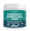 Organic Spirulina Powder – Made with Parry® Spirulina, Znan po superior čistosti in hranilne gostote – Vegansko kmetovanje – Neobsevano – Blue-Green Algae Superfood Supplement – 75 Servings – 8 oz
