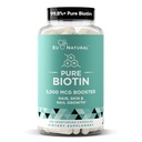 Biotin 5000 μg Kožni nohti Dopolnilo – Visoka stopnja rasti las Vitamini za ženske in moške – Zagotovite močno podporo za zdrave lase, močnejših nohtov in svetleče kože – 120 Veganske mehke kapsule