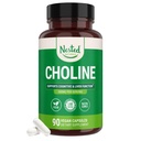 Nested Naturals Choline Bitartrate 500mg - Visoka moč Choline dodatki - Podpira kognitivne zmogljivosti in funkcije jeter - 100% Vegan & Non-GMO Choline - 90 Veganske kapsule