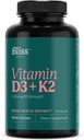 Vitamin D3 K2 - vitamin D3 5000 i.e. z vitaminom K2 kot MK-7, kalcij in fosfor za končno absorpcijo - vitamin D dopolnila, 60 Vegcaps, 60 dnevna dobava