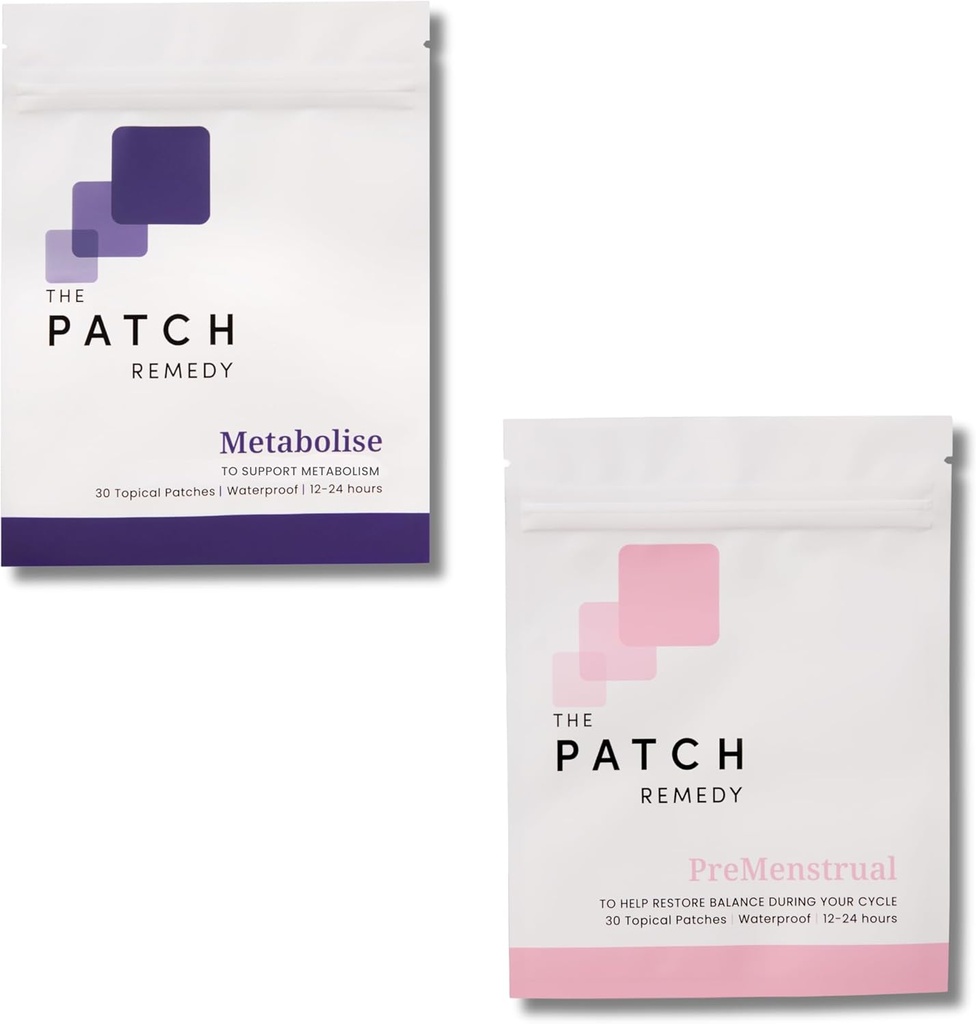 Patch Remedy Metabolize & PMS patch komplet za ženske - (60 topičnih obližev) Presnova Patch & Predmenstrualni obliž