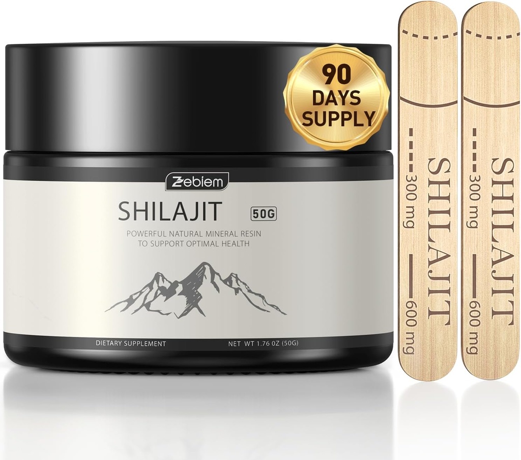 shilajit Pure Himalaan Organic shilajit za moške in ženske shilajit Resin dobava z organsko ajurvedsko mešanico v visoki moči za energijo, moč Boost&Immune podpora (50 Grams)