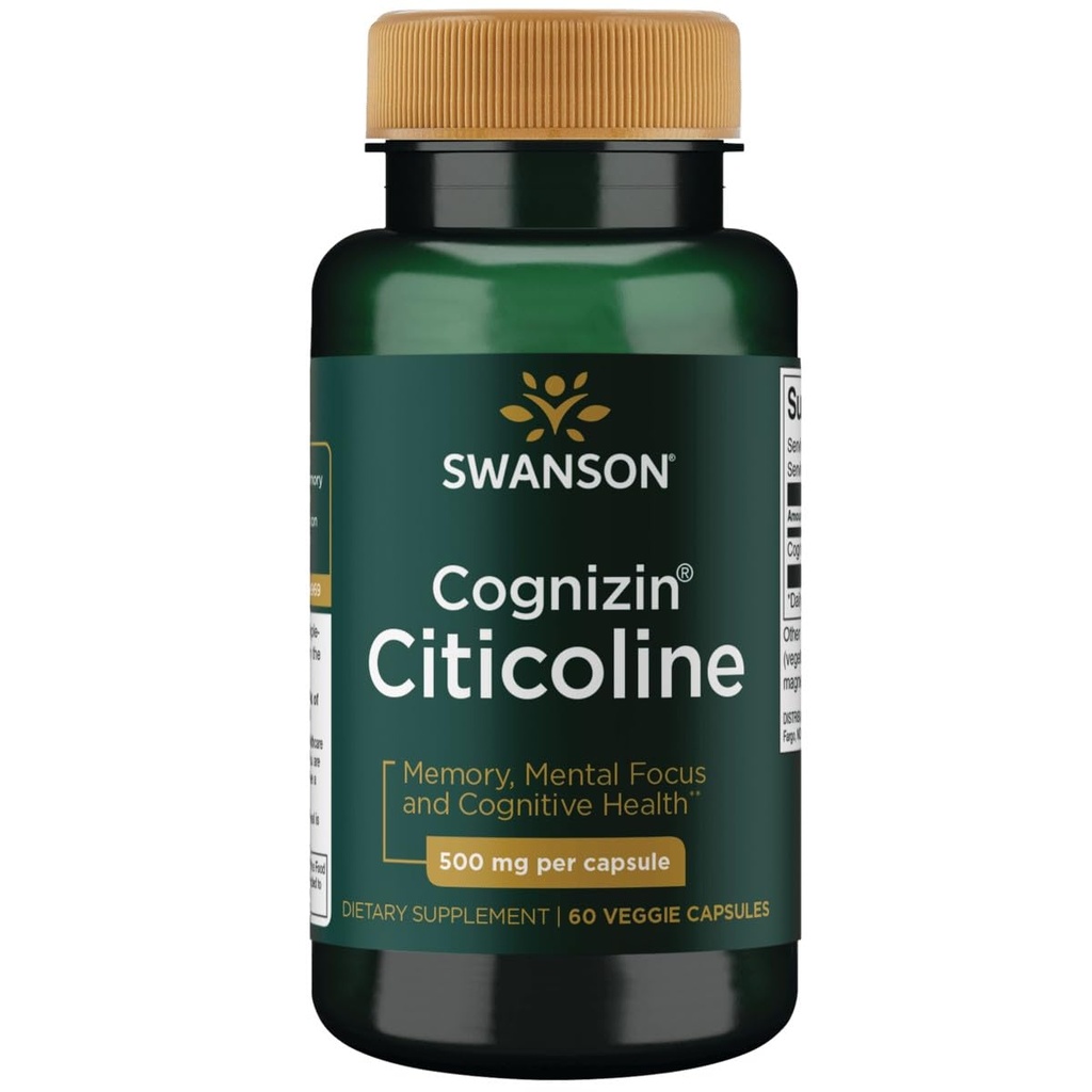 Swanson Ultra Cognizin Citicoline 1,000 Milligrams 60 Veg Capsules