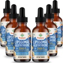 2000MG Liposomski glutation Tekoči, 98% Absorpcija, Aktivna oblika L-glutatione Dodatek, Veganski prijateljski, Močan antioksidant kompleks za imunski sistem, Staranje obramba, Detox, 12 FL.OZ