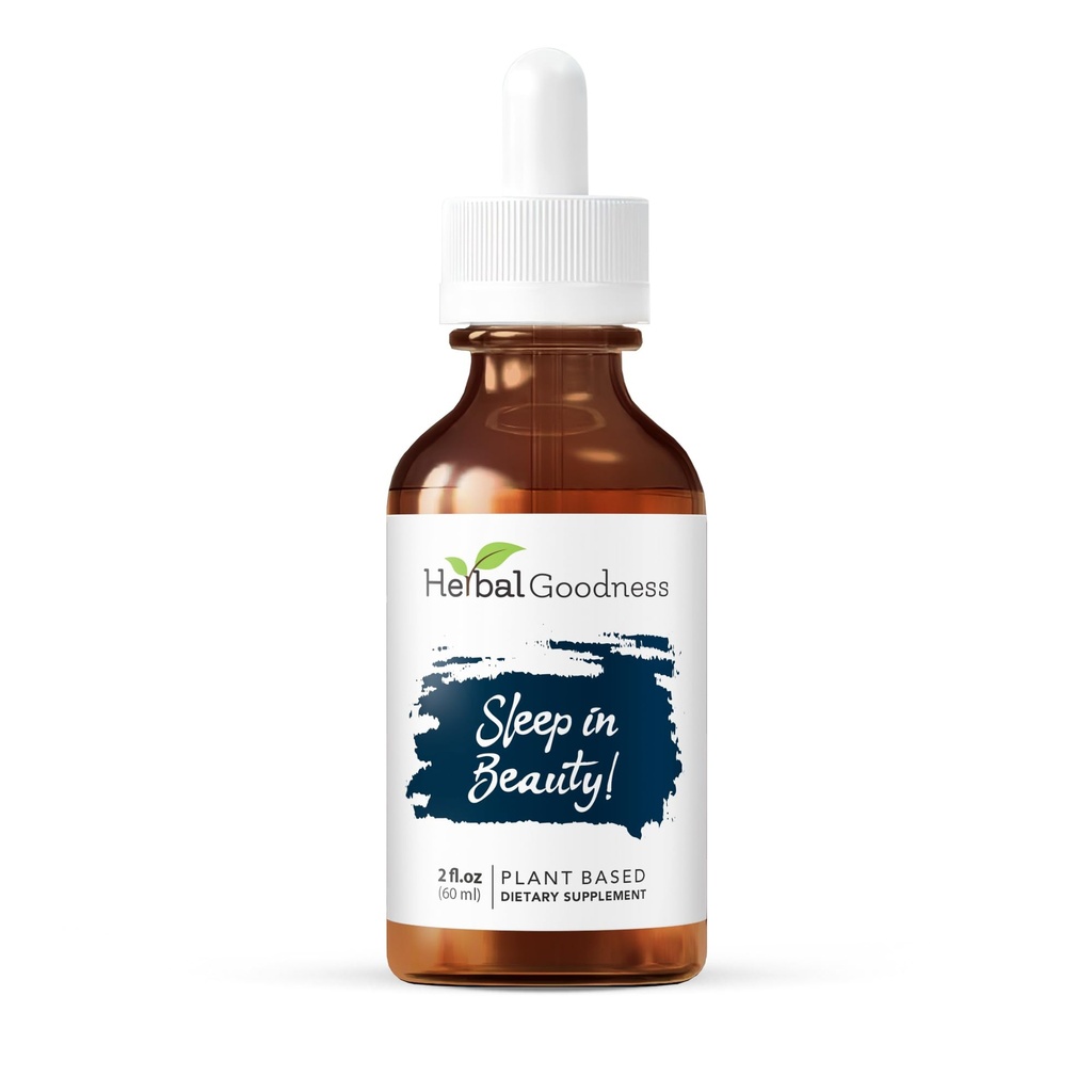 Spavanje v lepoti - organske valerske koreninske tekoče kapljice 2 Fl. oz, limonin balzam, naravna podpora za spanje za odrasle, pomoč za počitek in sprostitev, ne-GMO, Vegan, Gluten-free, USDA Organic, No Melatonin