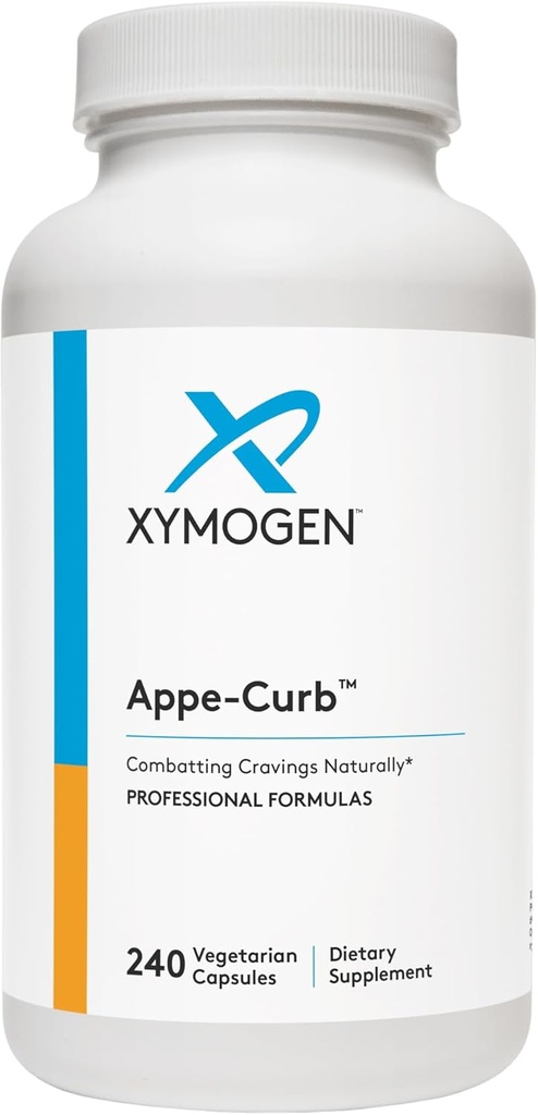 XYMOGEN Appe-Curb - podpora za boj proti lovcem - krom, DL-fenilalanin, L-glutamin, vitamin B6 + 5-HTP za zdravo presnovo, podpora razpoloženju in apetitu (240 kapsul)