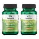 Swanson Lactobacillus Gasseri - Probiotic Supplement Podpora digestivnemu zdravju s 3 milijardami CFU - Design-Release Satiety & Fat Presnova Podpora - (60 Veggie kapsule) 2 steklenici