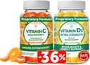 Lunakai Vitamin C in vitamin D3 Gummies Bundle - 300mg Organski, ne-GMO, Veganski žvečljivi Gummy - Imuniteta, kosti in razpoloženje podpora dodatek za odrasle