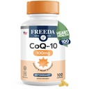 FREEDA CoQ10 100mg - Kosher Coenzyme Q10 Dietary Supplement for Cardiovascular Heart Health, Blood Pressure Support, Oral Gum Health, and Healthy Aging - Pure CoQ10 Capsules, 100 Count