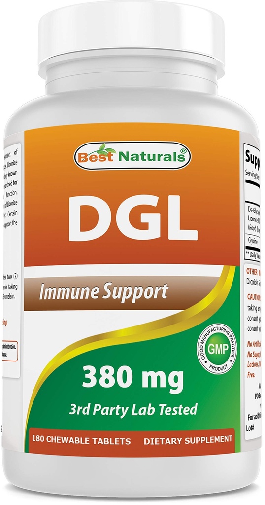 Najboljše naravne DGL žvečljive 380 mg 180 tablet