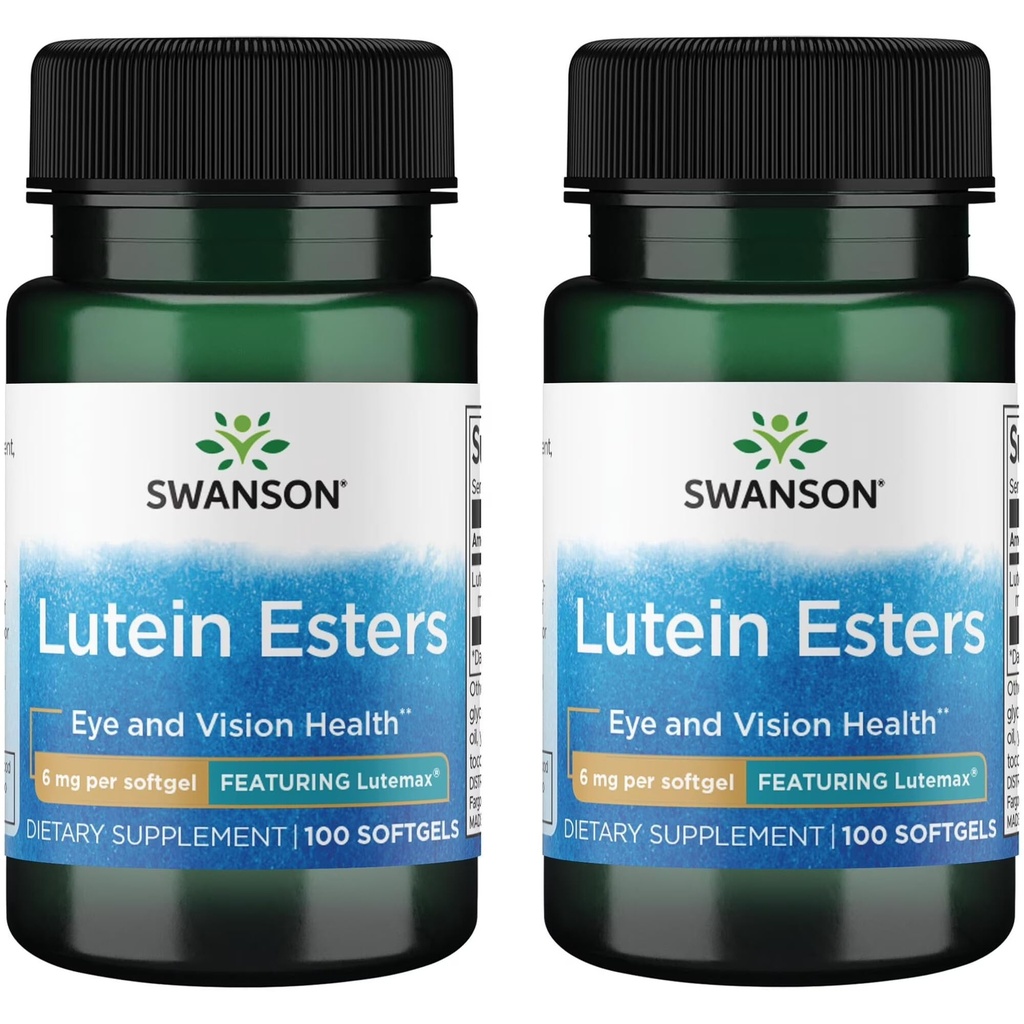 Swanson Lutein Esters - Featuring Lutemax 6 mg 100 Sgels (2 pakiranji)