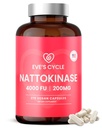 Eve's Cycle Nattokinase Supplement 4000 FU - 270 Veganske Natto kapsule - Premium japonski encim, naravna krvna tanka, organska, brez stearat, ne-GMO, Made in USA