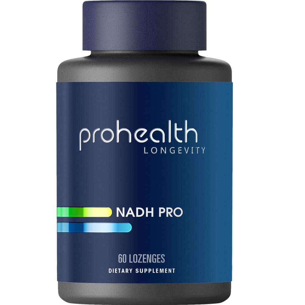 ProHealth NADH Pro - Boost NAD+ (25 mg, 60 hitro delujočih lozenges) povečanje energije, spomin in fokus 