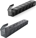 2 Pack Extra velike tablete Organizator, Sukuos Tedenske tablete Primer s Clear Lid, Artritis Prijazen Medicine Organizator za tablete/vitamin/ribje olje/dodatki, BPA brezplačno, Enostavno za čiščenje