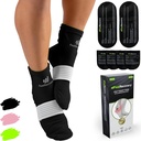 Ice Pack nogavice za noge Coolers - ponovno uporabo Hot&Cold Therapy nogavice w/Compression Straps - Hladno gel paket za nevropatijo, bolečine v nogah, Plantar Fasciitis in sprains (črna, L/XL)