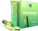 310 Nutrition Sladkor Brez elektrolitov v prahu - Instant Hydration Packets za dnevno ravnovesje tekočine - Kofein-free Rehidracija Drink Mix w/ Vitamini, Nizka Calorie & Keto prijazno - Cucumber 30 Samski